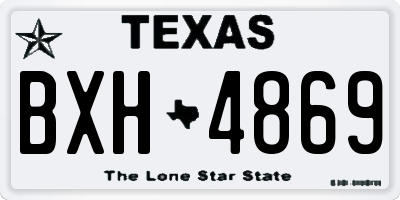 TX license plate BXH4869
