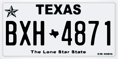 TX license plate BXH4871