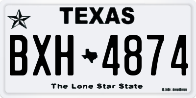 TX license plate BXH4874