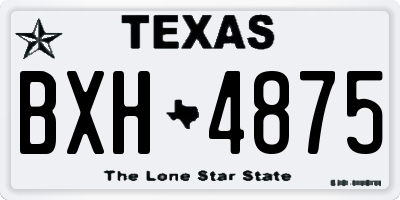TX license plate BXH4875