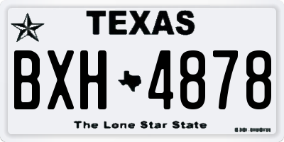 TX license plate BXH4878