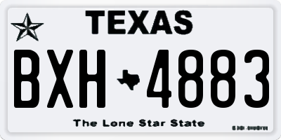 TX license plate BXH4883