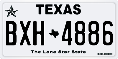 TX license plate BXH4886