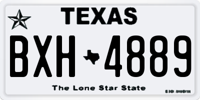 TX license plate BXH4889