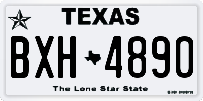 TX license plate BXH4890