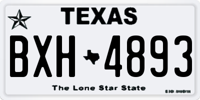 TX license plate BXH4893