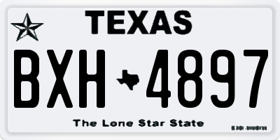 TX license plate BXH4897