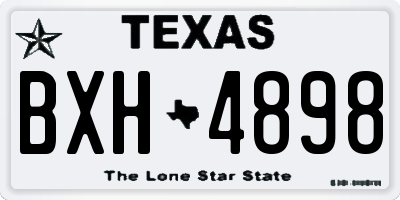TX license plate BXH4898