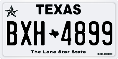 TX license plate BXH4899