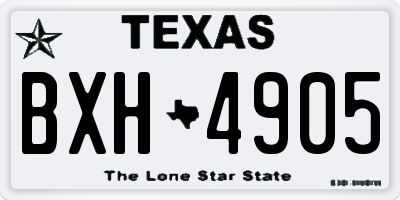 TX license plate BXH4905