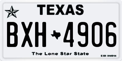 TX license plate BXH4906