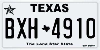 TX license plate BXH4910