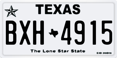 TX license plate BXH4915