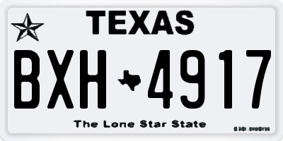 TX license plate BXH4917
