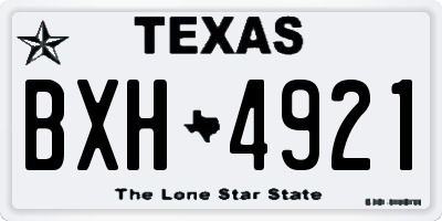 TX license plate BXH4921