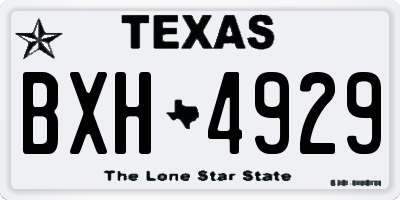 TX license plate BXH4929