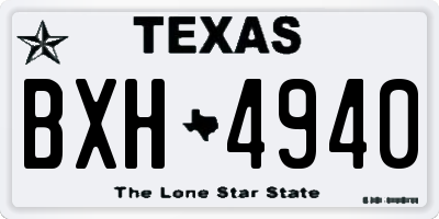 TX license plate BXH4940