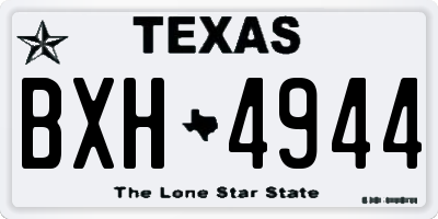 TX license plate BXH4944