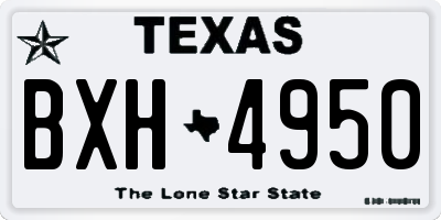TX license plate BXH4950
