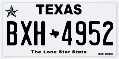 TX license plate BXH4952