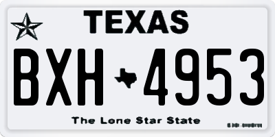 TX license plate BXH4953