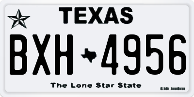 TX license plate BXH4956