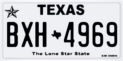 TX license plate BXH4969
