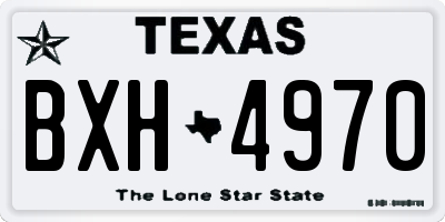 TX license plate BXH4970