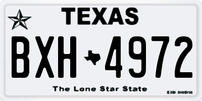TX license plate BXH4972