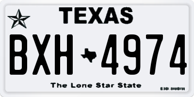 TX license plate BXH4974