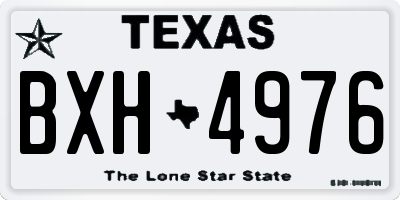 TX license plate BXH4976