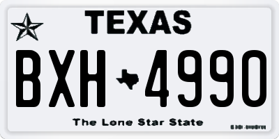 TX license plate BXH4990
