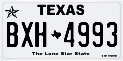 TX license plate BXH4993