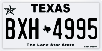 TX license plate BXH4995