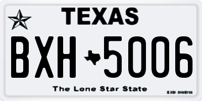 TX license plate BXH5006
