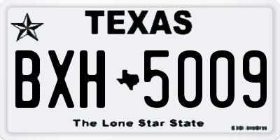 TX license plate BXH5009