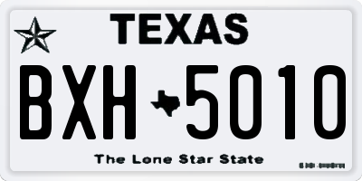 TX license plate BXH5010