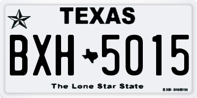 TX license plate BXH5015
