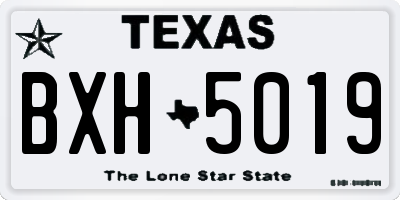 TX license plate BXH5019