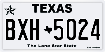 TX license plate BXH5024