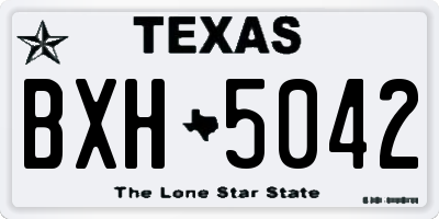 TX license plate BXH5042