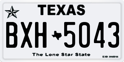 TX license plate BXH5043
