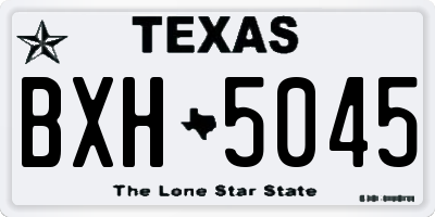 TX license plate BXH5045