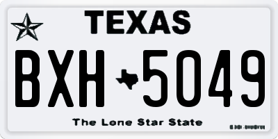 TX license plate BXH5049