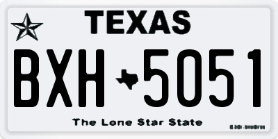 TX license plate BXH5051