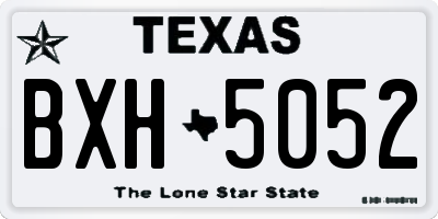 TX license plate BXH5052