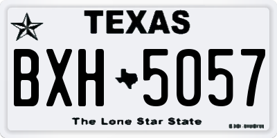 TX license plate BXH5057