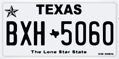 TX license plate BXH5060