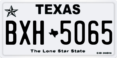 TX license plate BXH5065