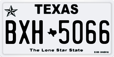 TX license plate BXH5066